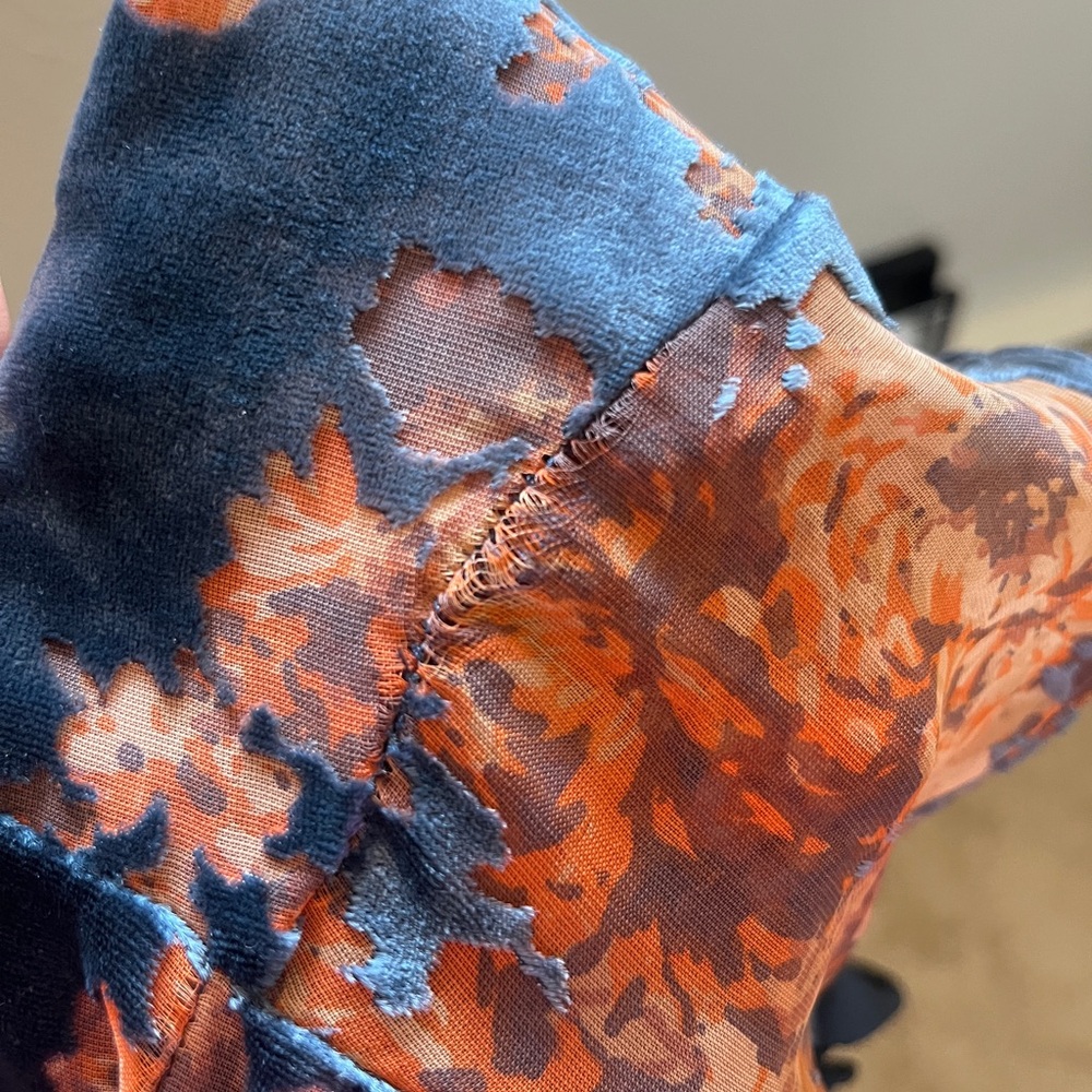 Anthropologie Velvet Burnout Wrap Dress - Picture 6 of 6